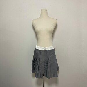 Sandro Paris Pleated Mini Skirt in Grey | Women’s Size 38